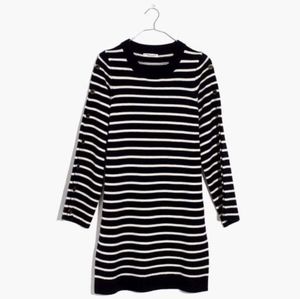 Madewell Stripe Merino Wool Sweater Dress
